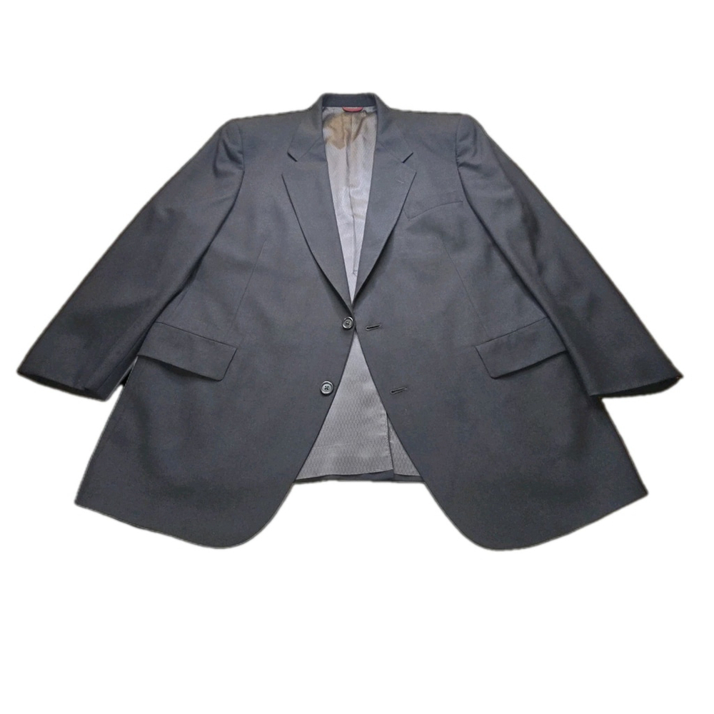 Vintage Hart Schaffner Marx 48r Black Wool Blazer Union Made Usa 90s Classic